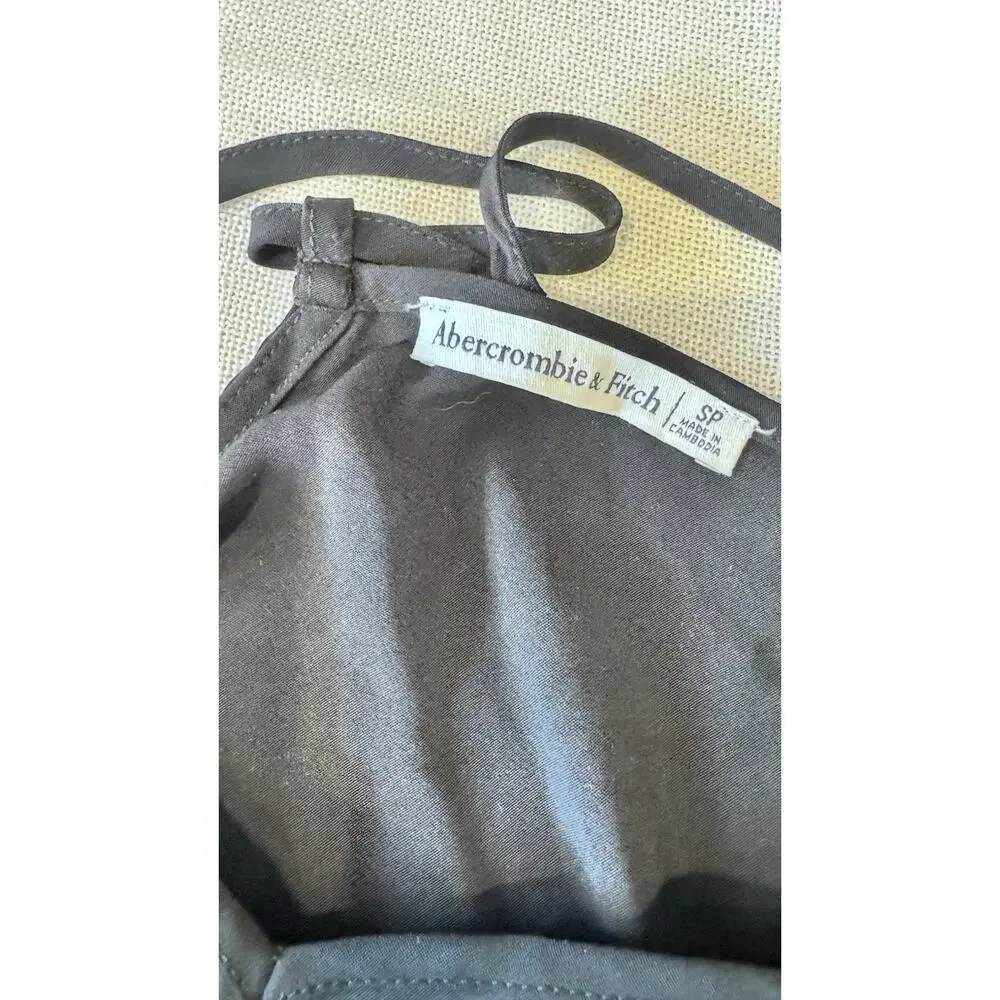 Abercrombie & Fitch Black Drop Waist Dress in Women’s Small, Tie Back , Mini
